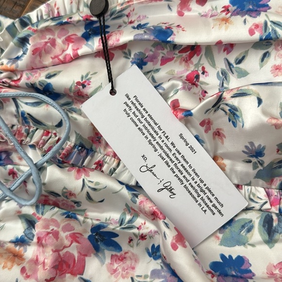 NWT For Love & Lemons JULIET FLORAL RUCHED SKIRT - Picture 9 of 14